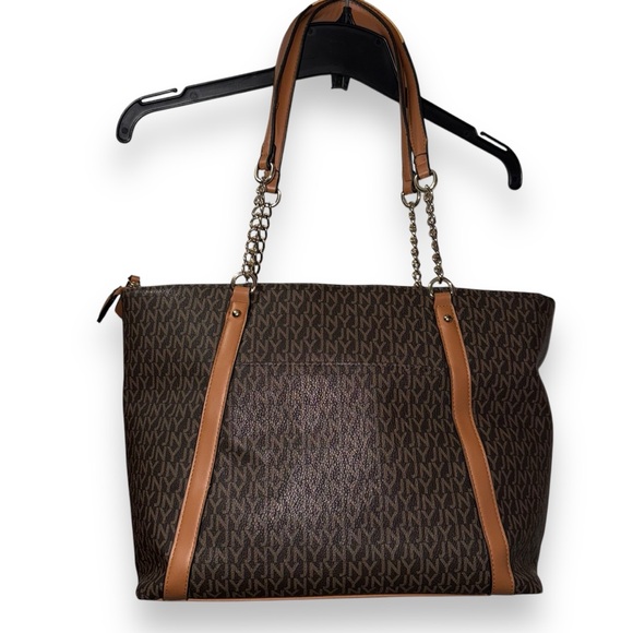 NEW Jones New York Brown Monogram Tote Bag Women’s Purse - Picture 8 of 8